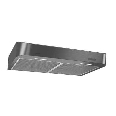 broanantero 30-in convertible black stainless steel under cabinet range hood|Broan 30.